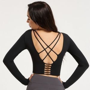 Astoria Black Long Sleeve Crop